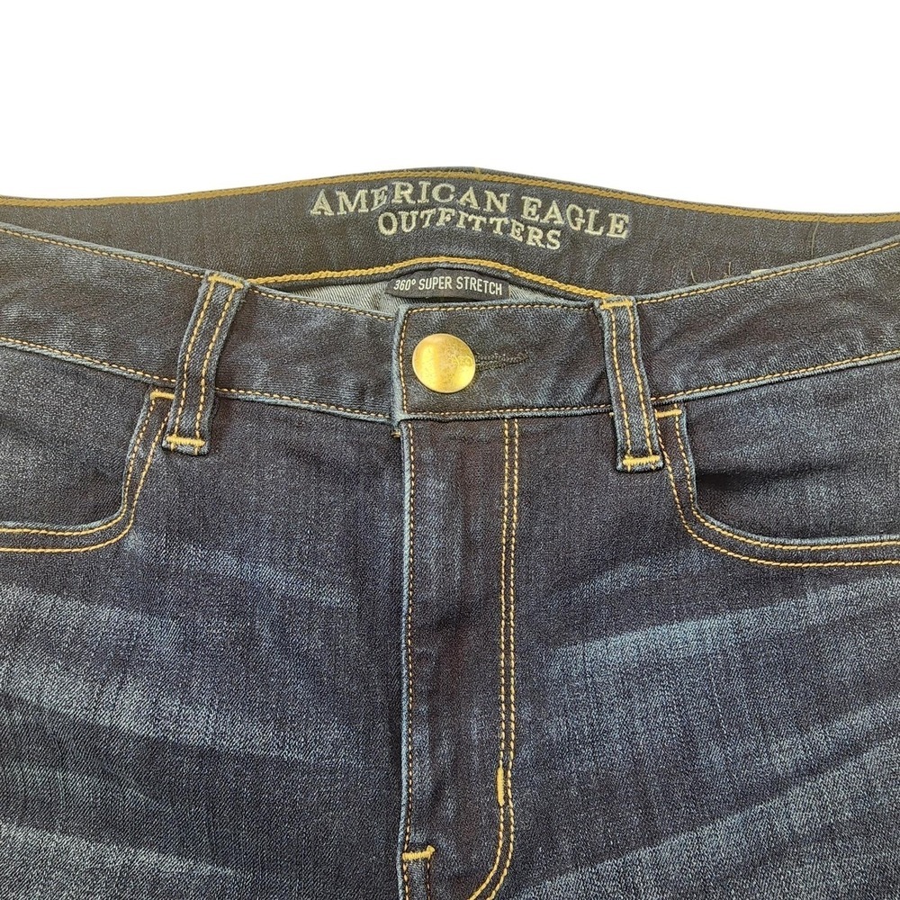 American Eagle Hi Rise Jegging Jeans Womens 8 Short Blue Stretch Denim